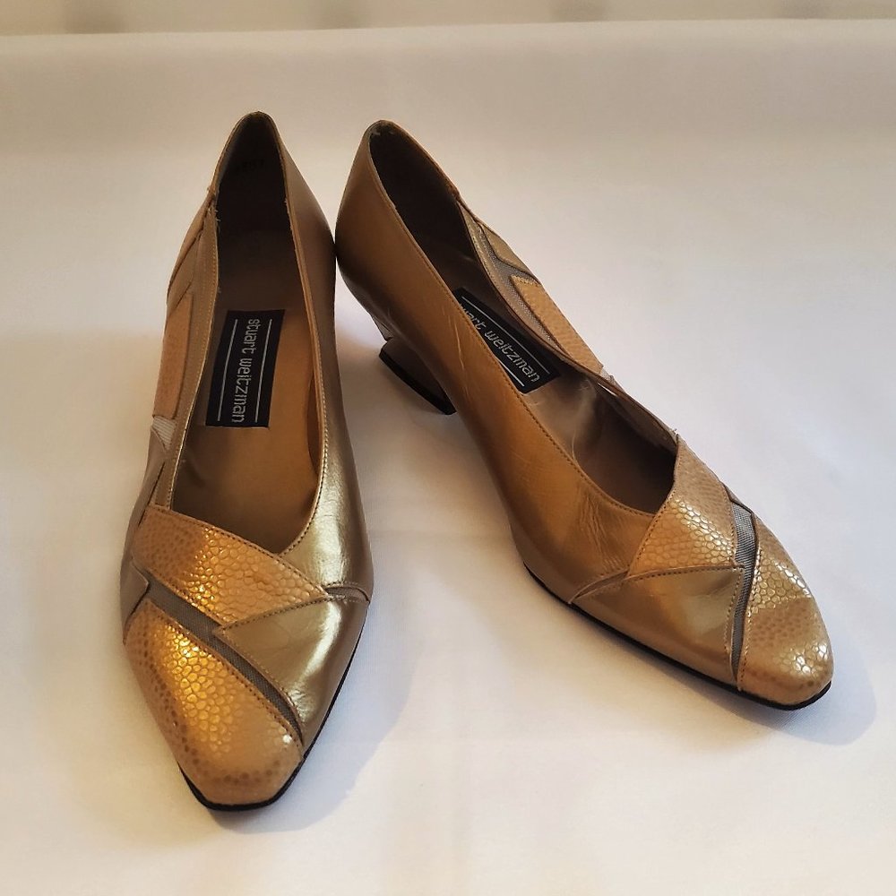 Stuart Weitzman Gold With Several Gold Details An… - image 2